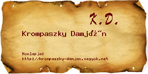 Krompaszky Damján névjegykártya